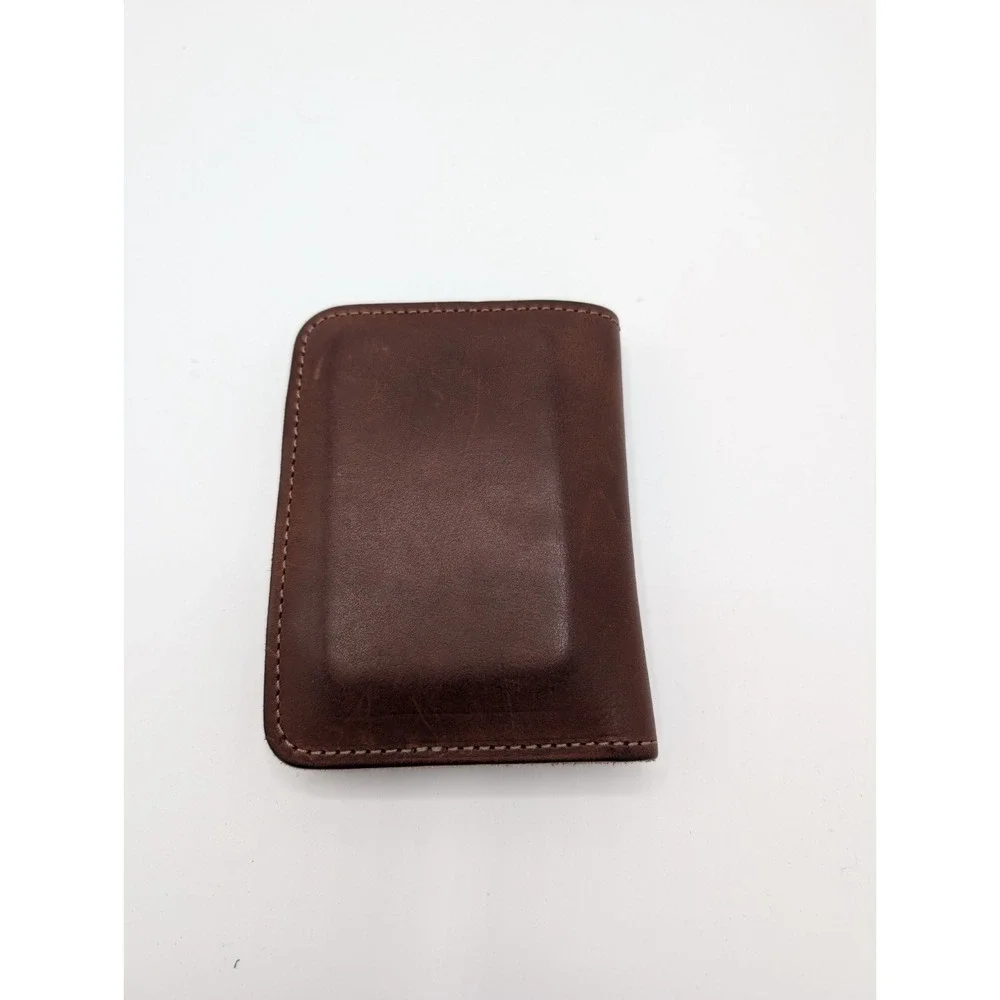 Beasley & Company Wallet Brown Leather Vertical Card Key Holder American Flag